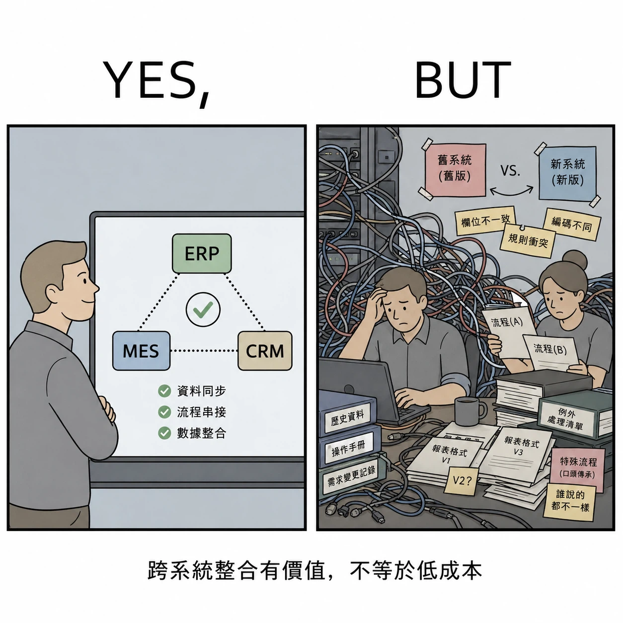 YES, BUT｜跨系統整合有價值，不等於低成本